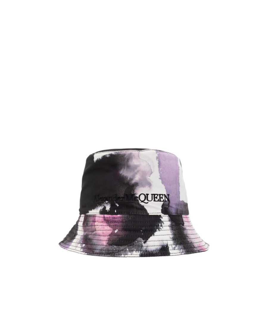 Alexander Mcqueen Watercolour Graffiti Bucket Hat In Multi