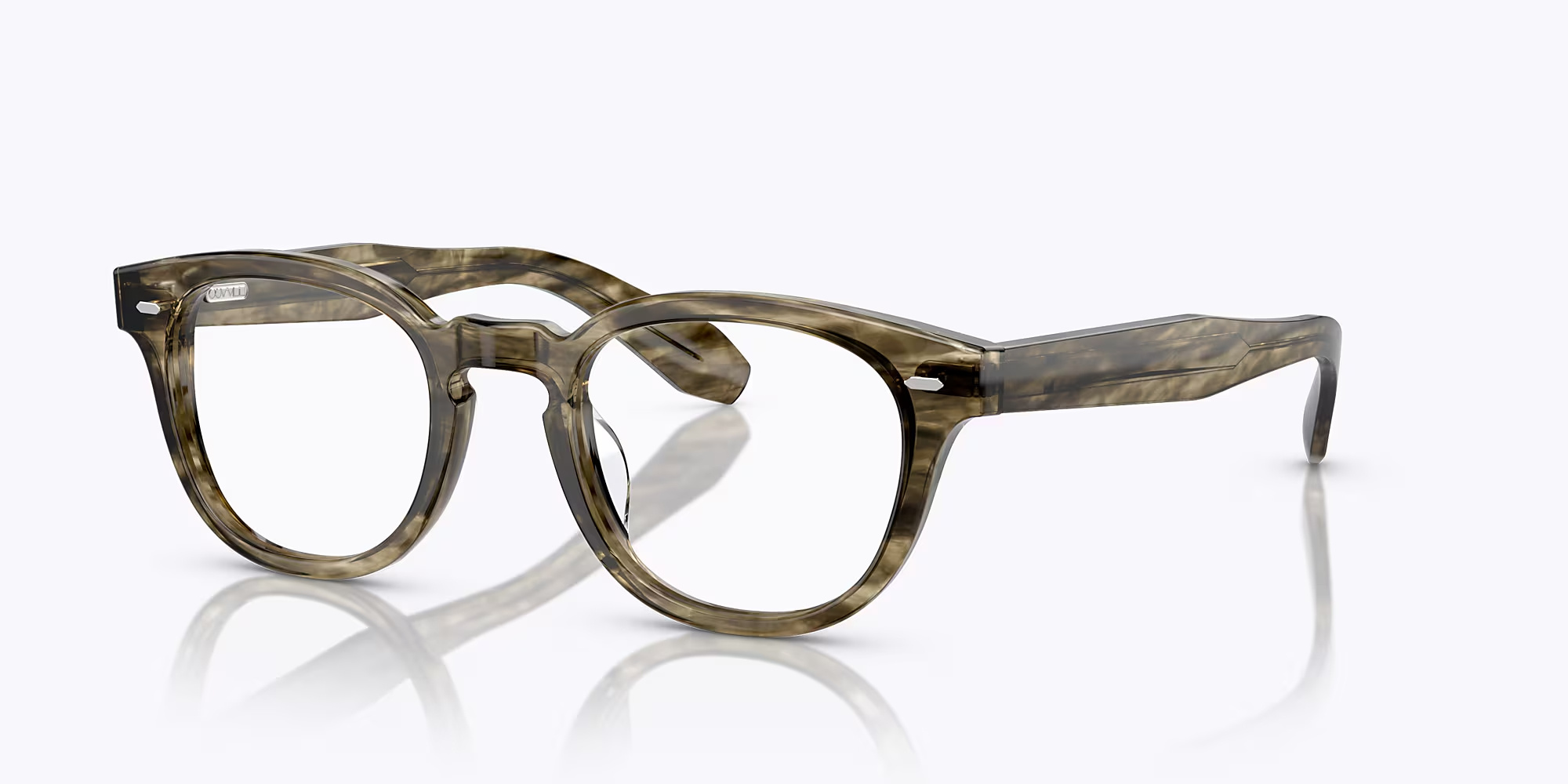 Oliver Peoples Full Frame Plain Mirror In Brown