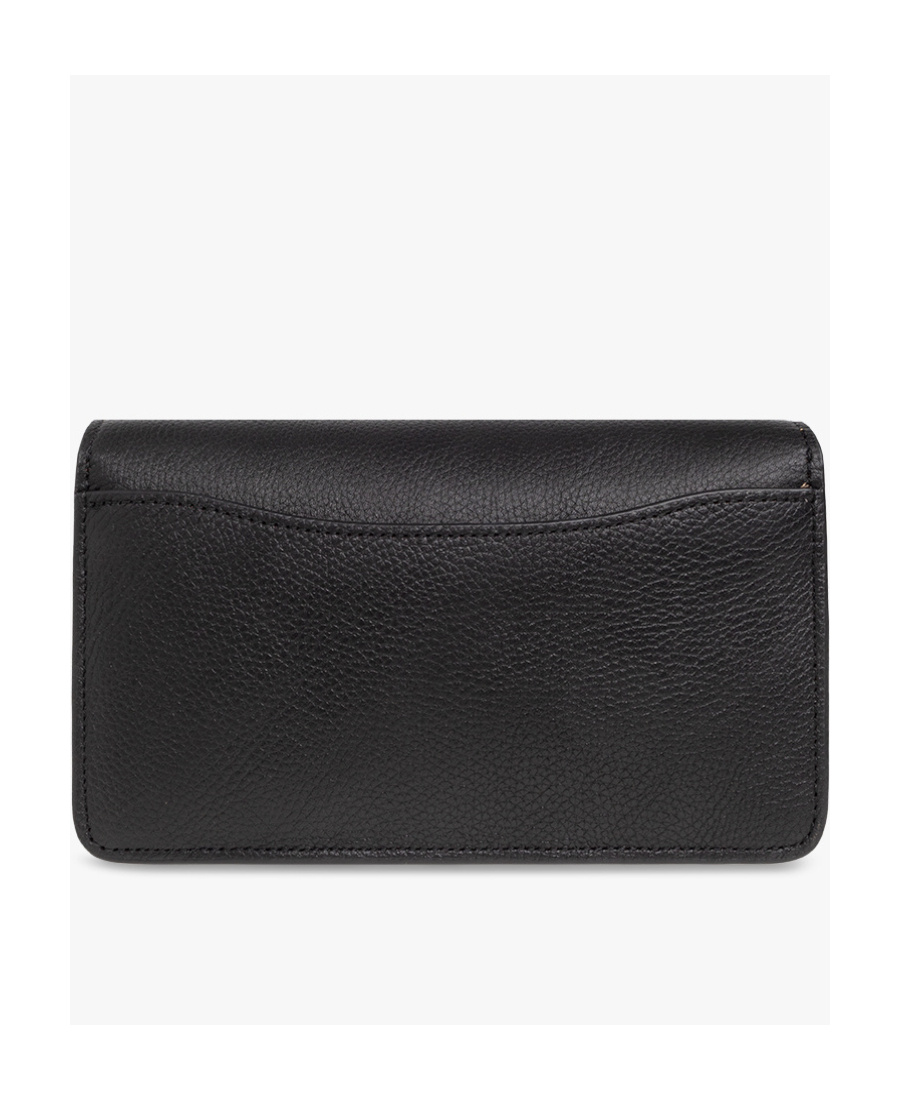 Coach Chain Strap Textured Shoulder Bag In Black