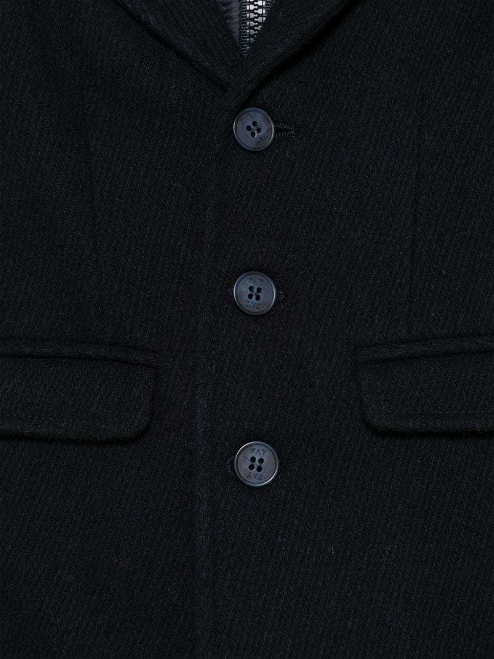 Fay Corduroy Coat In Black
