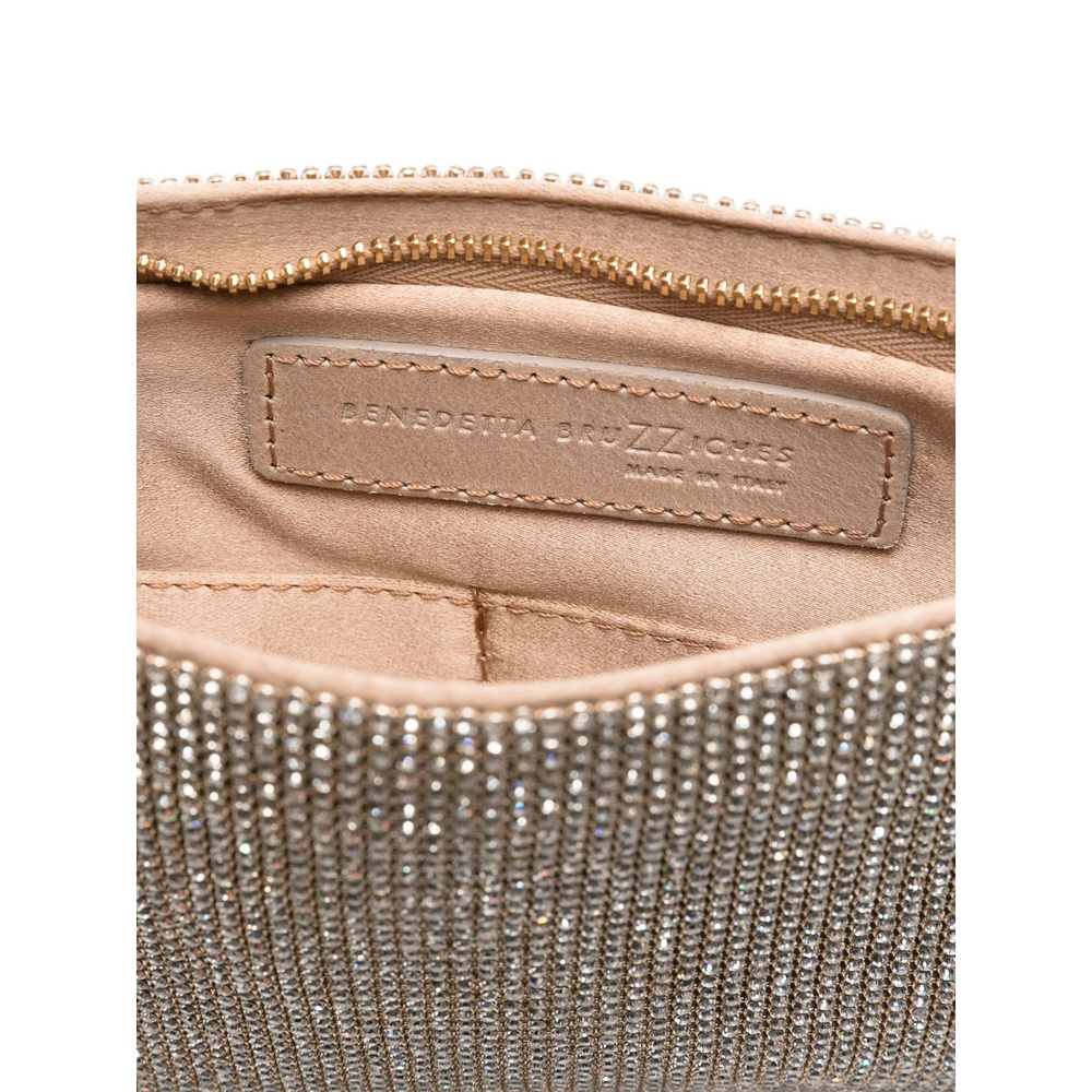Benedetta Bruzziches La Petite Your Best Friend Clutch Bag In Neutral