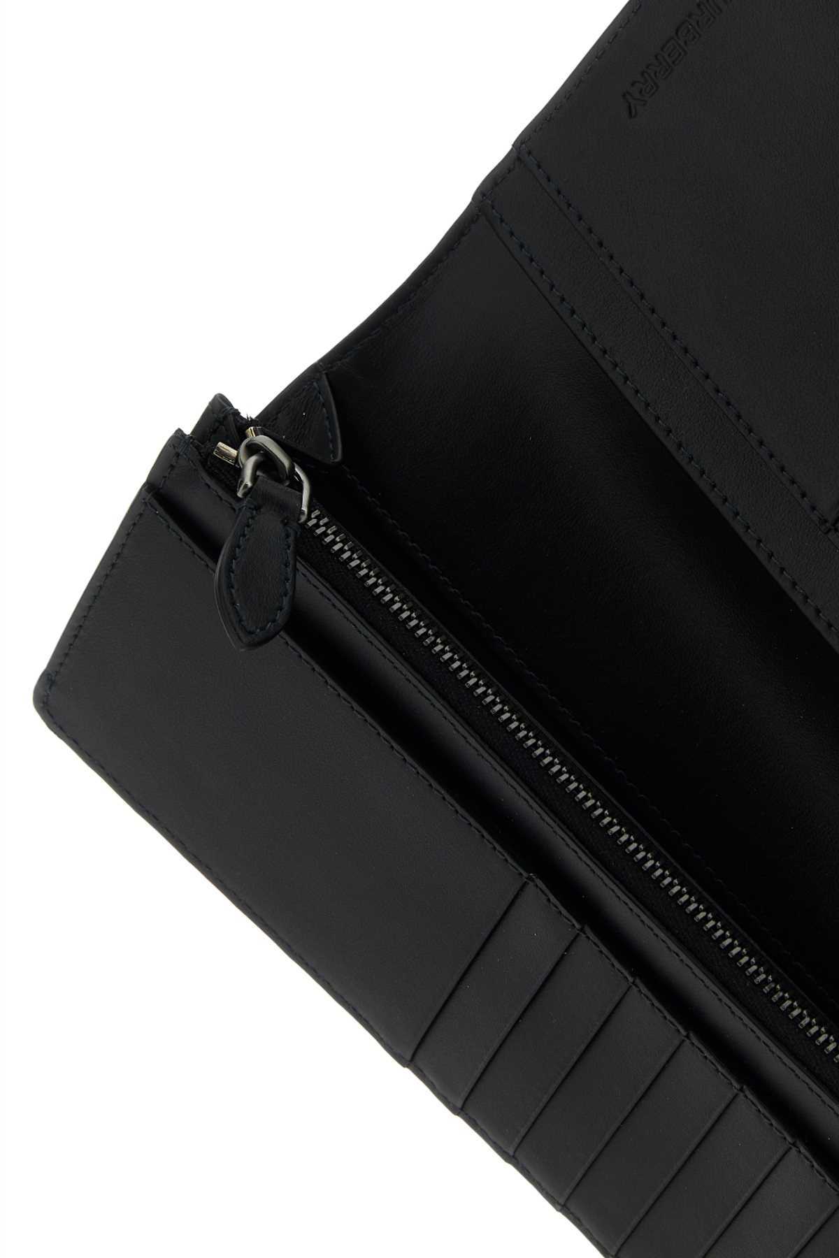 Burberry Check Pattern Rectangular Shape Foldable Wallet In Black