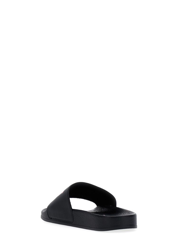 CHIARA FERRAGNI LOGO-EMBOSSED SLIP-ON SLIDES 