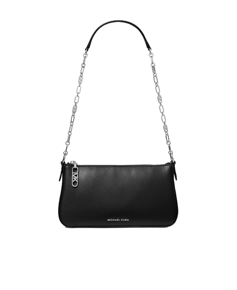 Michael Kors Empire Black Leather Bag In Black