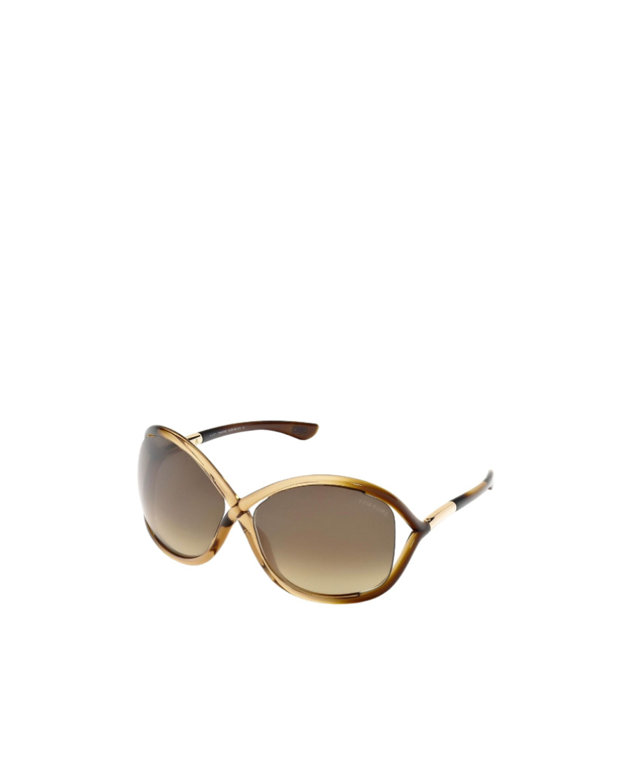 Tom Ford Logo Sunglasses In Brown