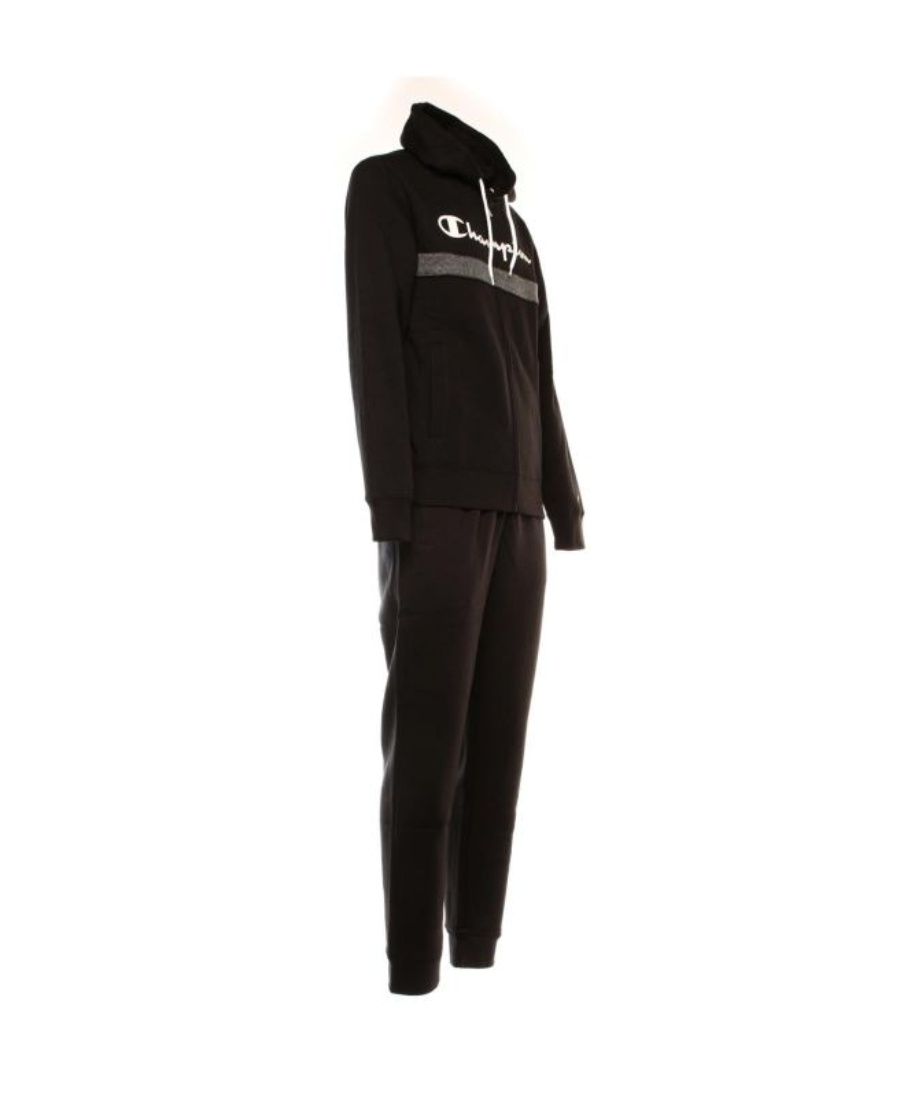 Champion Logo Details Sports Suit In Black