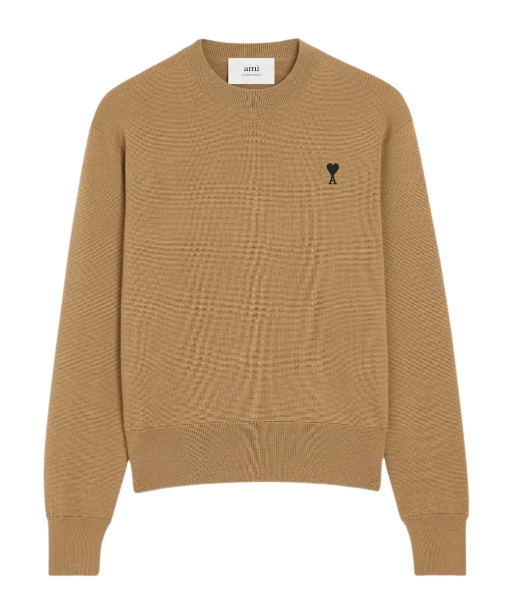 Ami Alexandre Mattiussi Long Sleeve Sweater In Brown