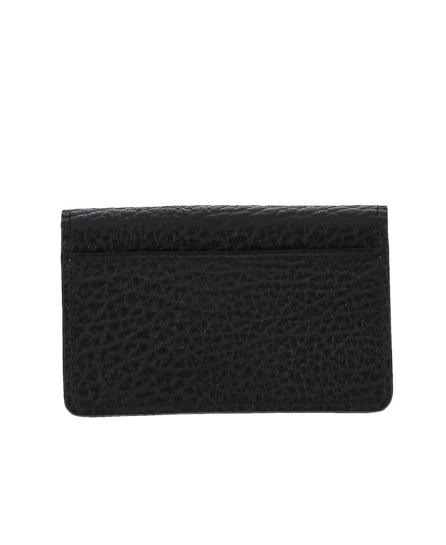 Maison Margiela Signature Stitch Leather Wallet In Black