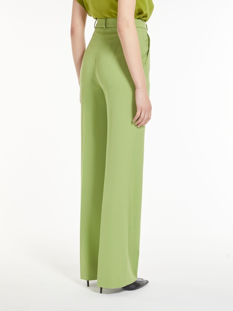 Max Mara Agami Straight Leg Casual Pants In Green