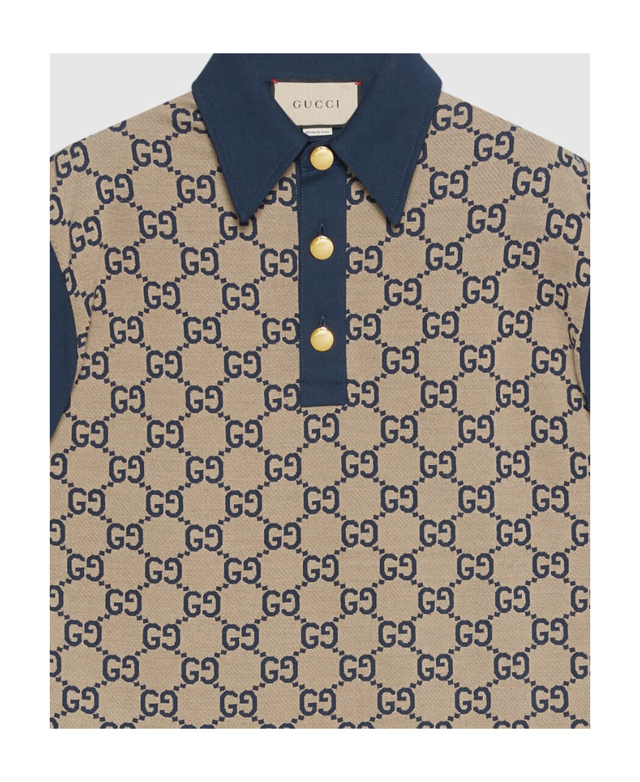 Gucci Gg Polo Shirt In Nude