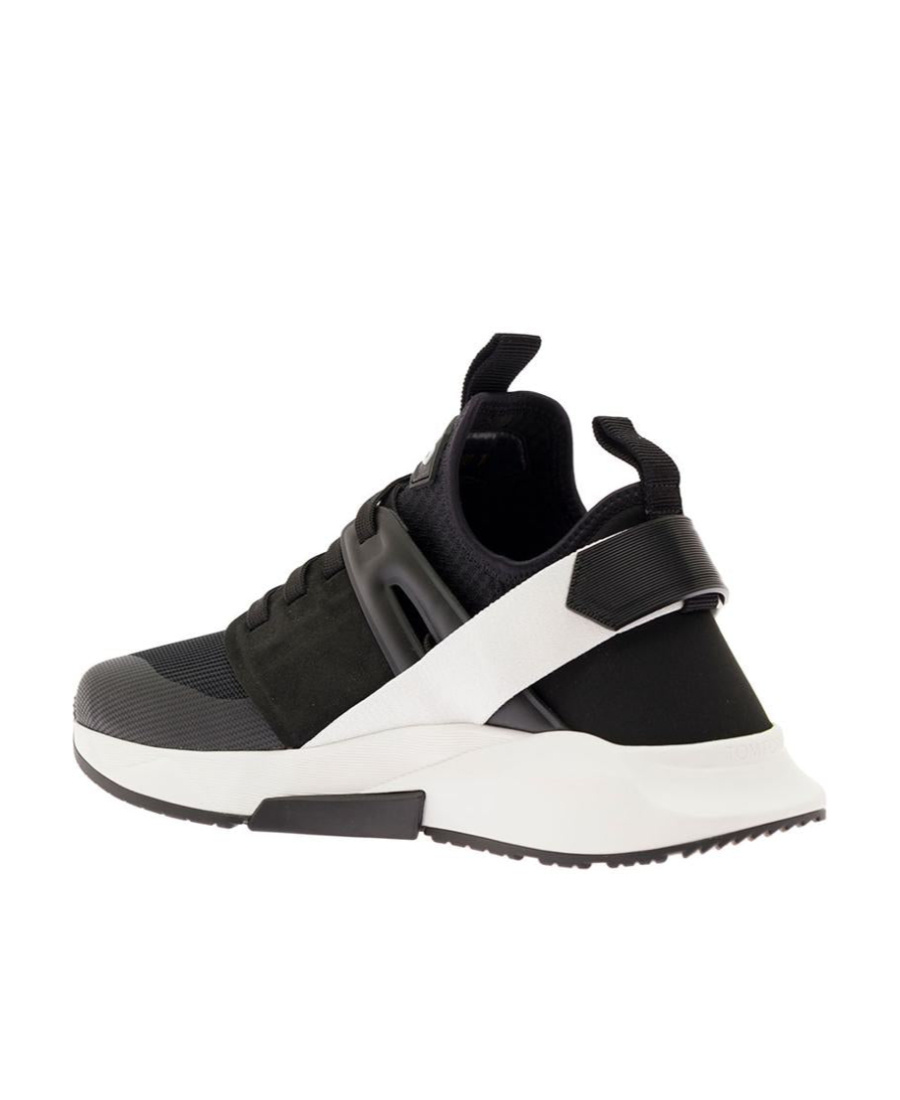Tom Ford Neoprene And Suede Jago Sneakers Shoes In Black