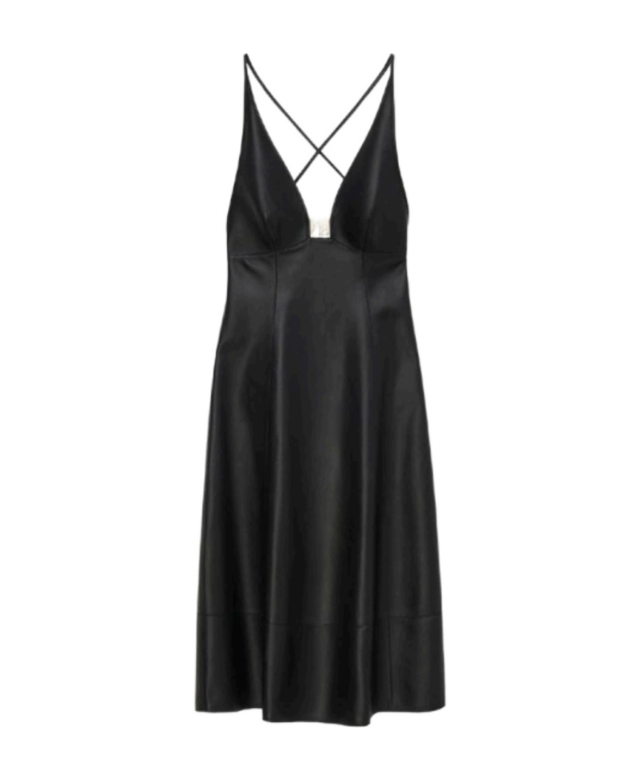 LOEWE ANAGRAM STRAPPY DRESS IN NAPPA