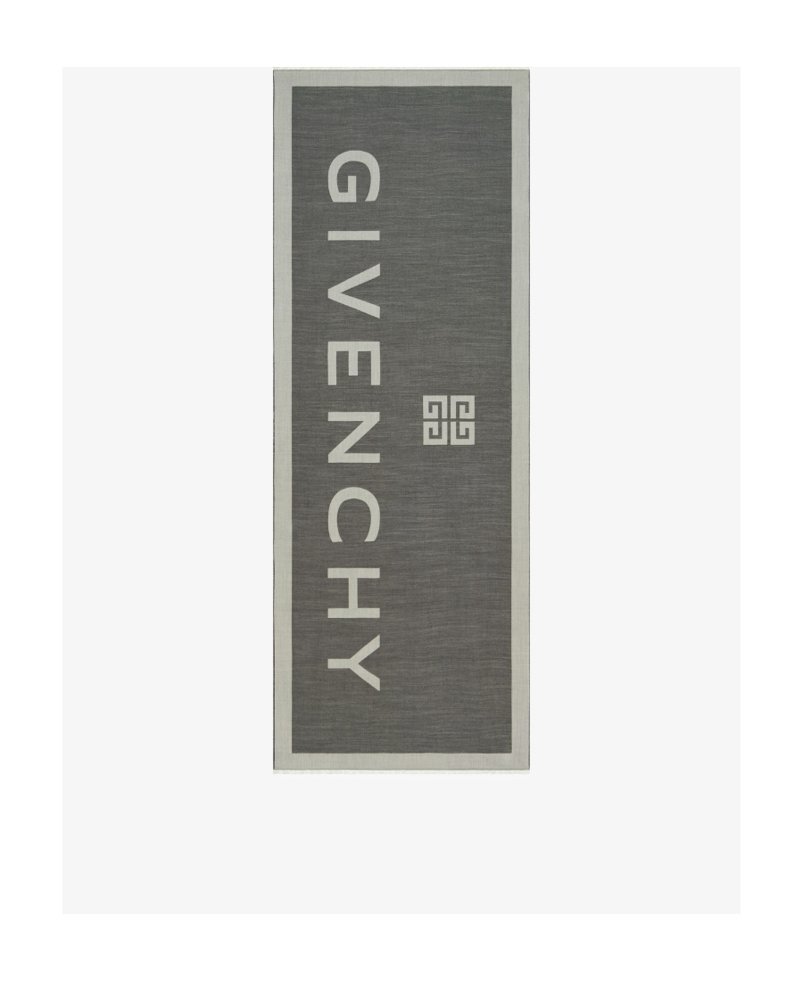 Givenchy 4g-print Silk Blend Scarf In Gray