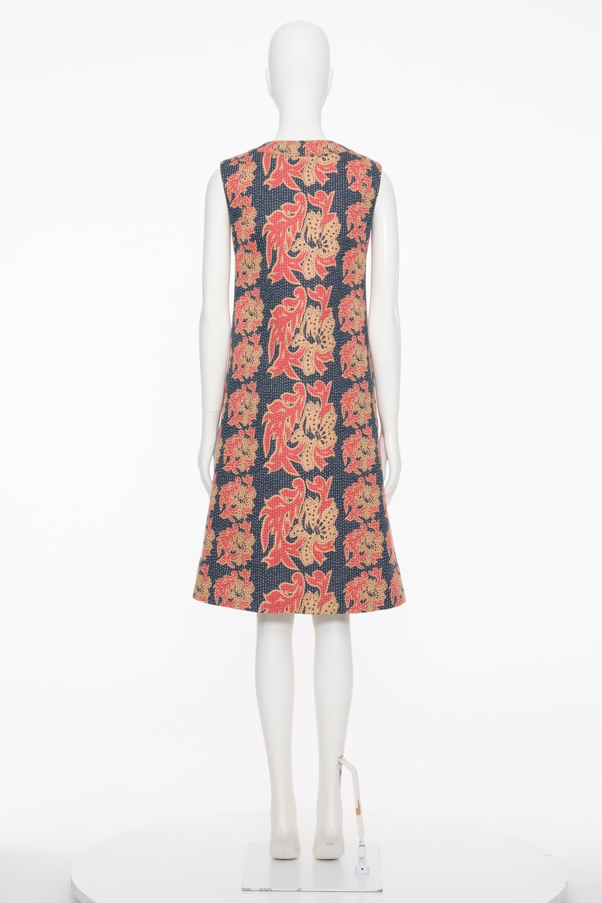 Valentino Floral Jacquard Midi Dress In Multicolor