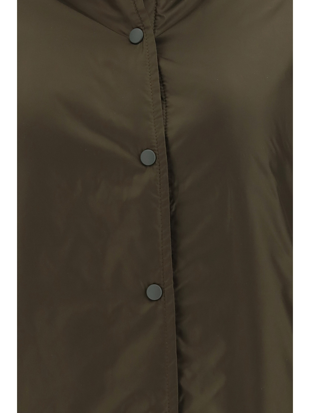 Aspesi Long Sleeved Press Stud Shirt Jacket In Black