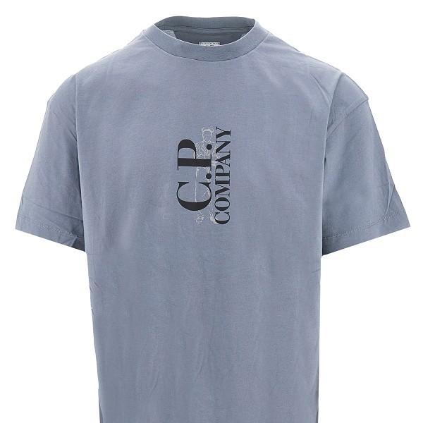 C.p. Company C.p.company Logo Print T Shirt In Blue