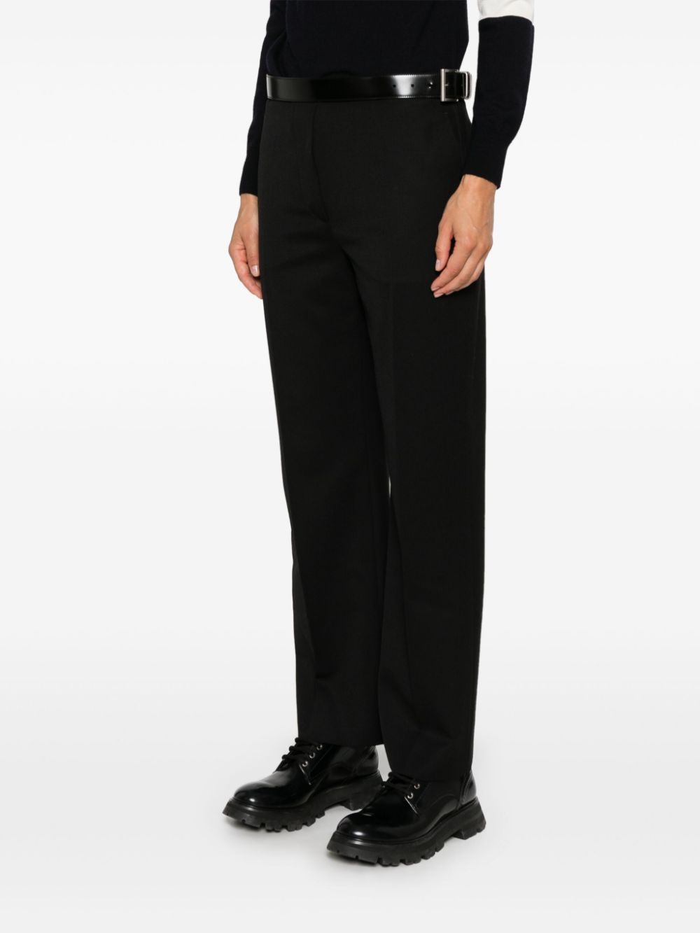 Prada Gabardine Trousers In Black