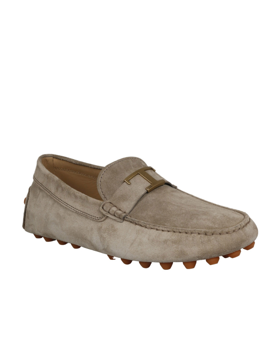 Tod's Gommino Suede Loafers In Gray