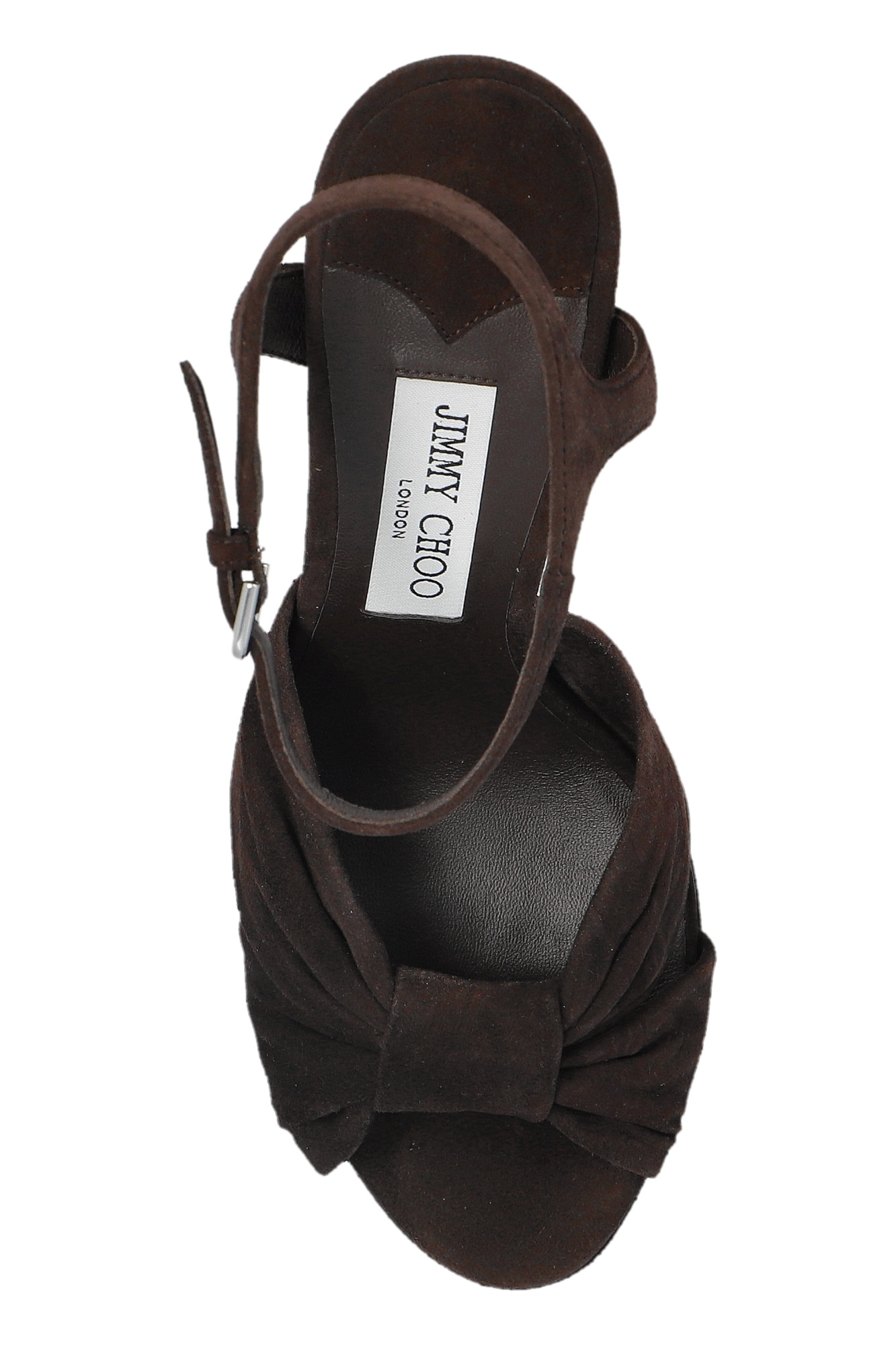 Jimmy Choo Heloise Velvet Platform Sandals In Black