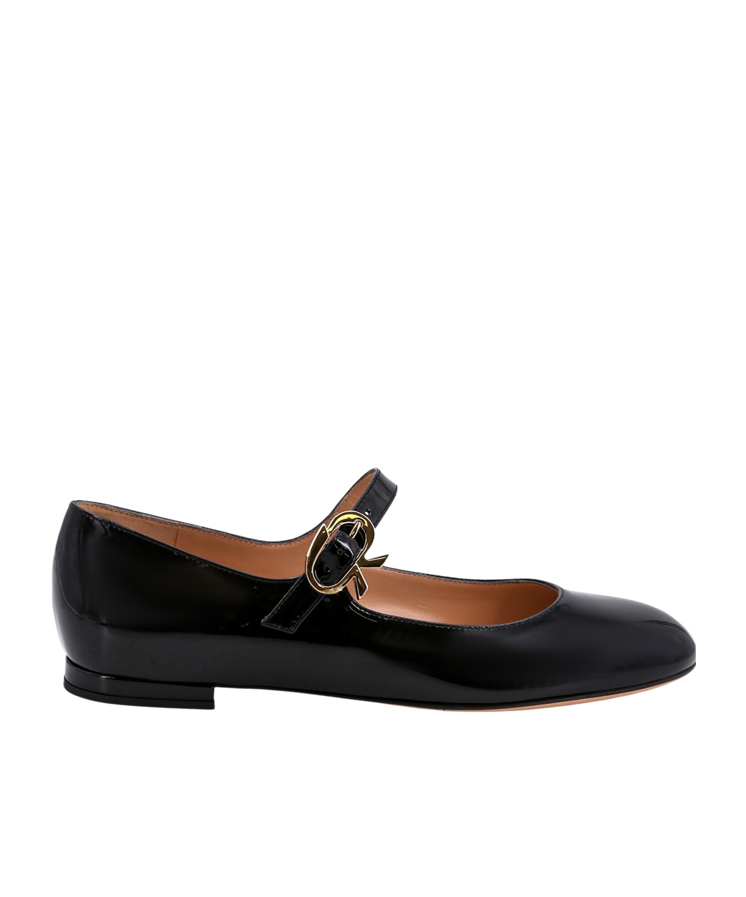 GIANVITO ROSSI GIANVITO ROSSI MARY RIBBON ROUND-TOE BALLERINAS