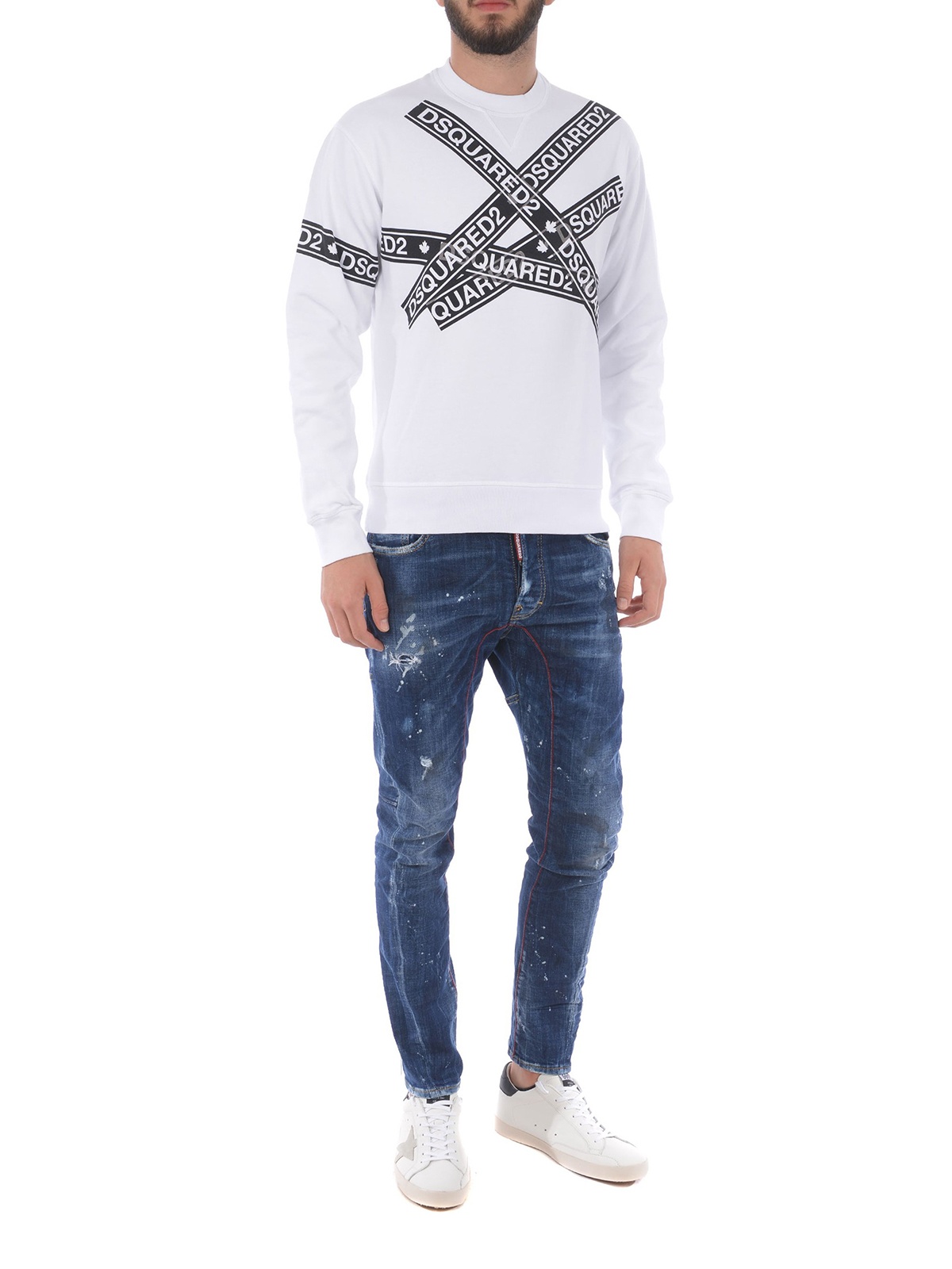 Dsquared2 Logo Sweater In White