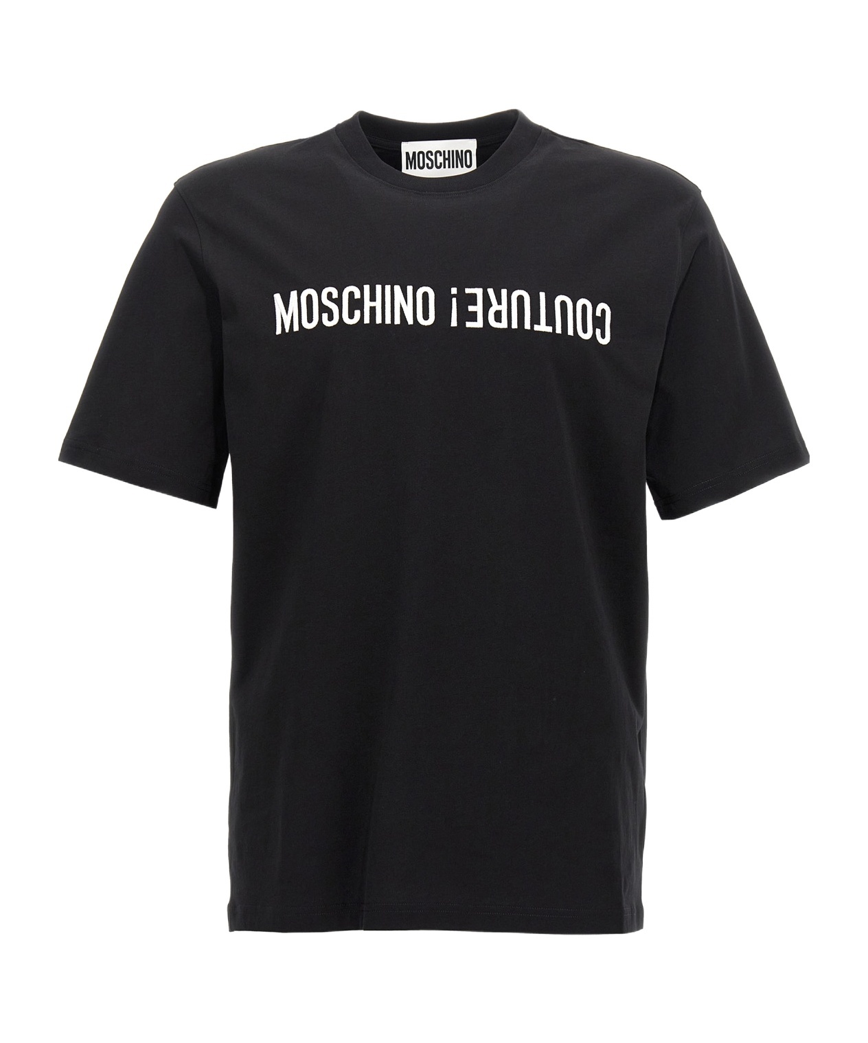 Moschino T-shirt With Embroidered Lettering In Black