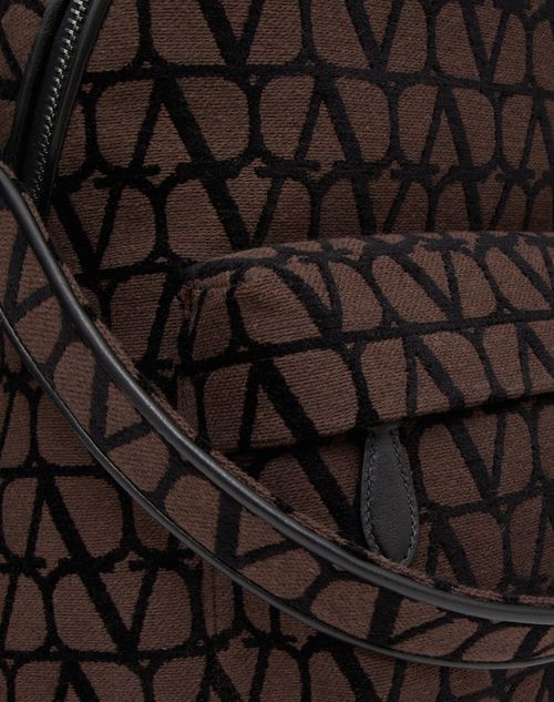 Valentino Toile Iconographe Leather-trim Backpack In Black