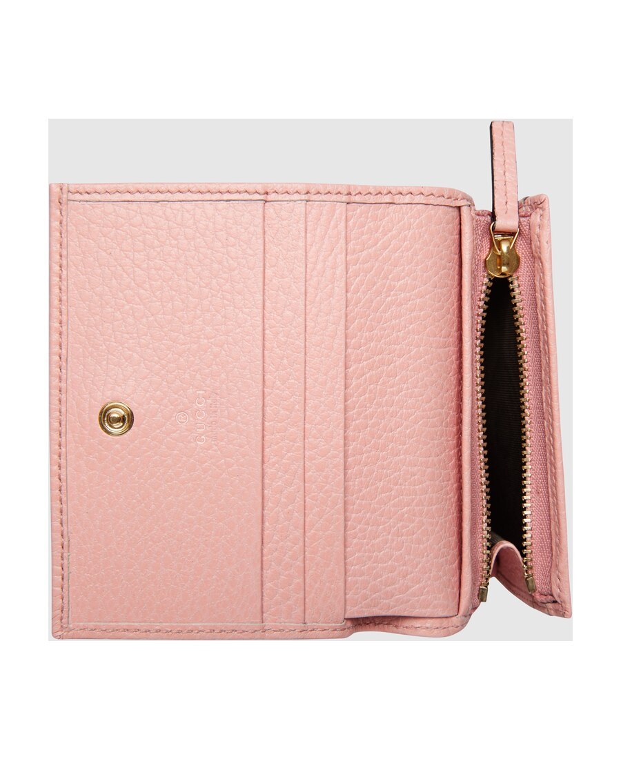 Gucci Leather Card Case In Pink