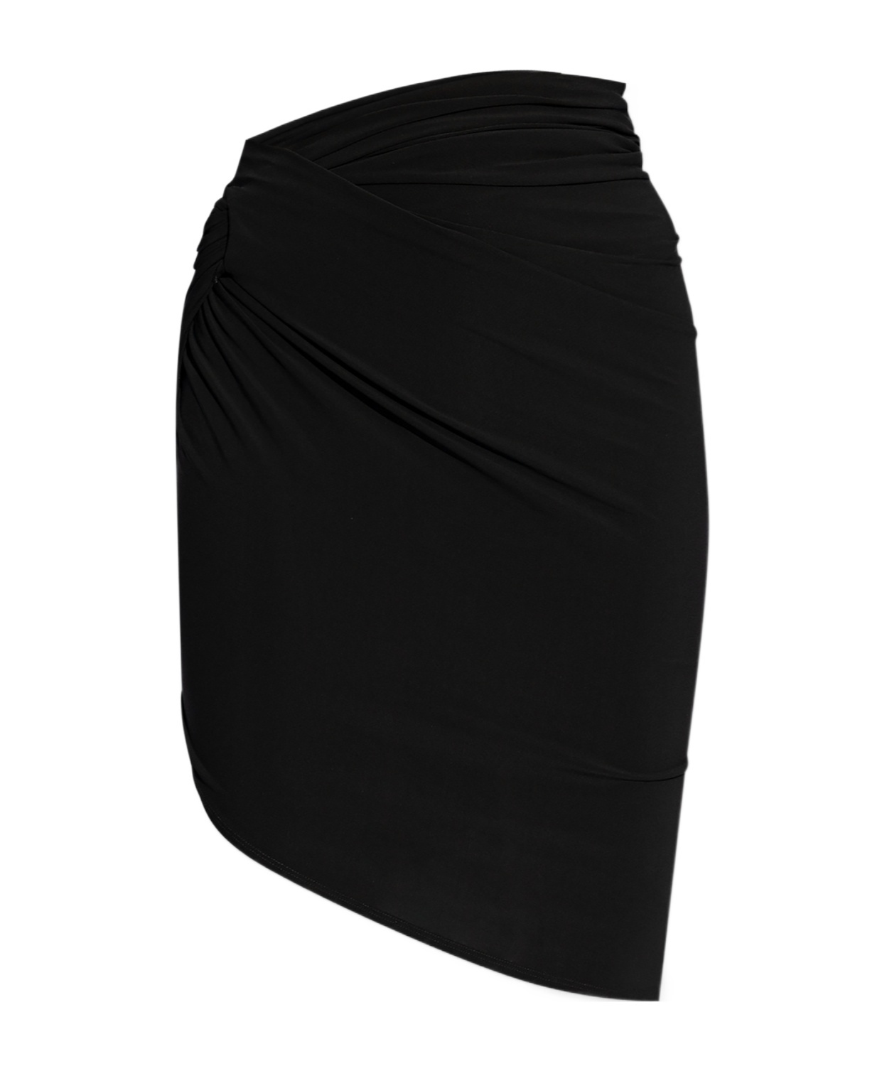 Jacquemus Minirock La Mini Jupe Drapeado In Black