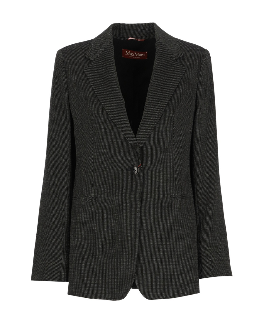 Max Mara Single-breasted Suit Jacket In Black