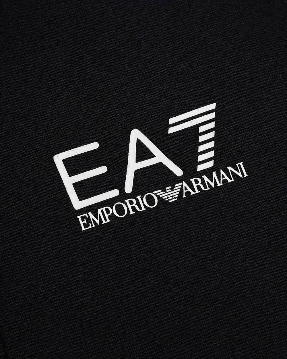 Ea7 Logo Printed Two-piece Sports Suit In Black