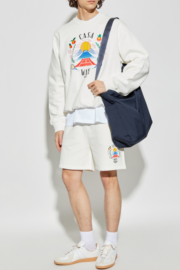 Casablanca Cotton Crew Neck Sweatshirt With Graphic Print