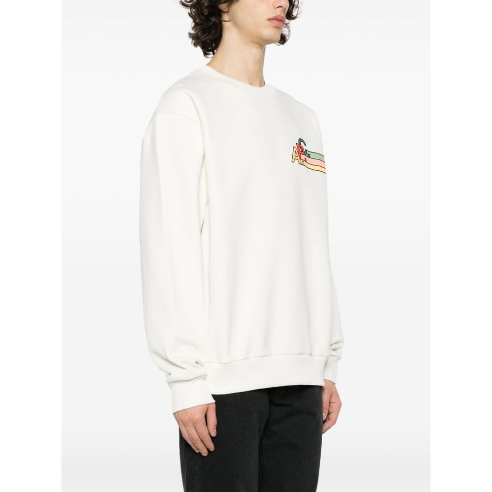 Apc Spring Cotton Sweatshirt In White