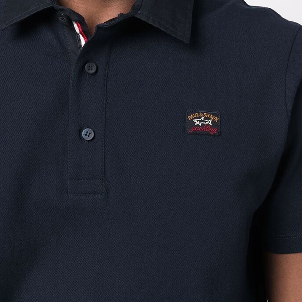 Paul & Shark Polo Shirt In Cotton Piqué In Black