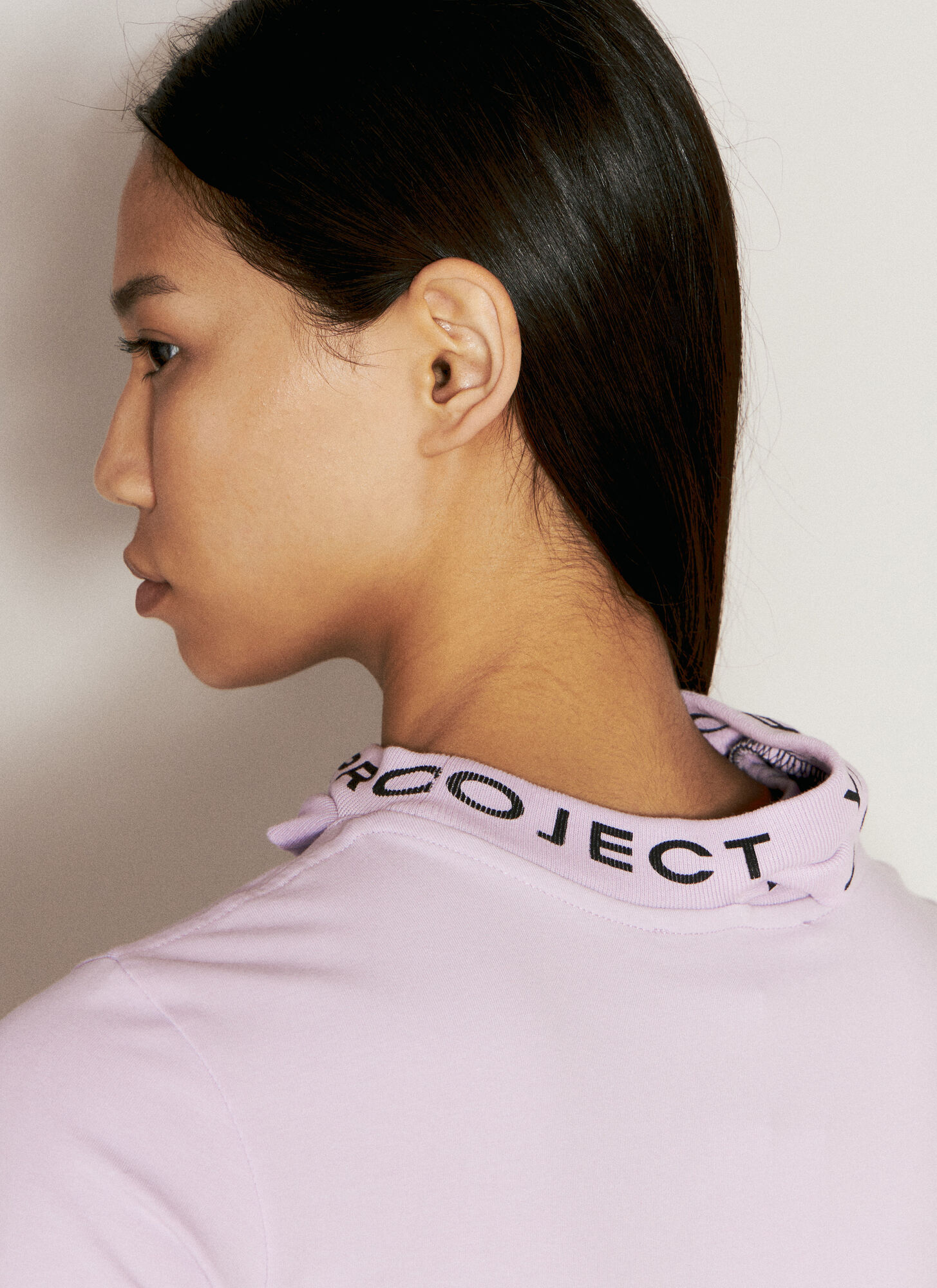 Y/project Three-collar Logo T-shirt In Purple