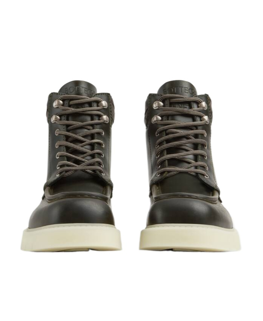 Bottega Veneta Haddock Lace-up Ankle Boot In Black