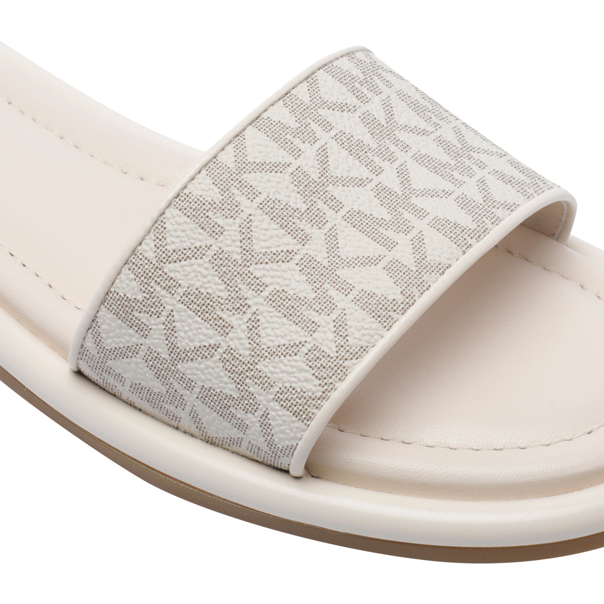 Michael Kors Round Toe Slippers In White