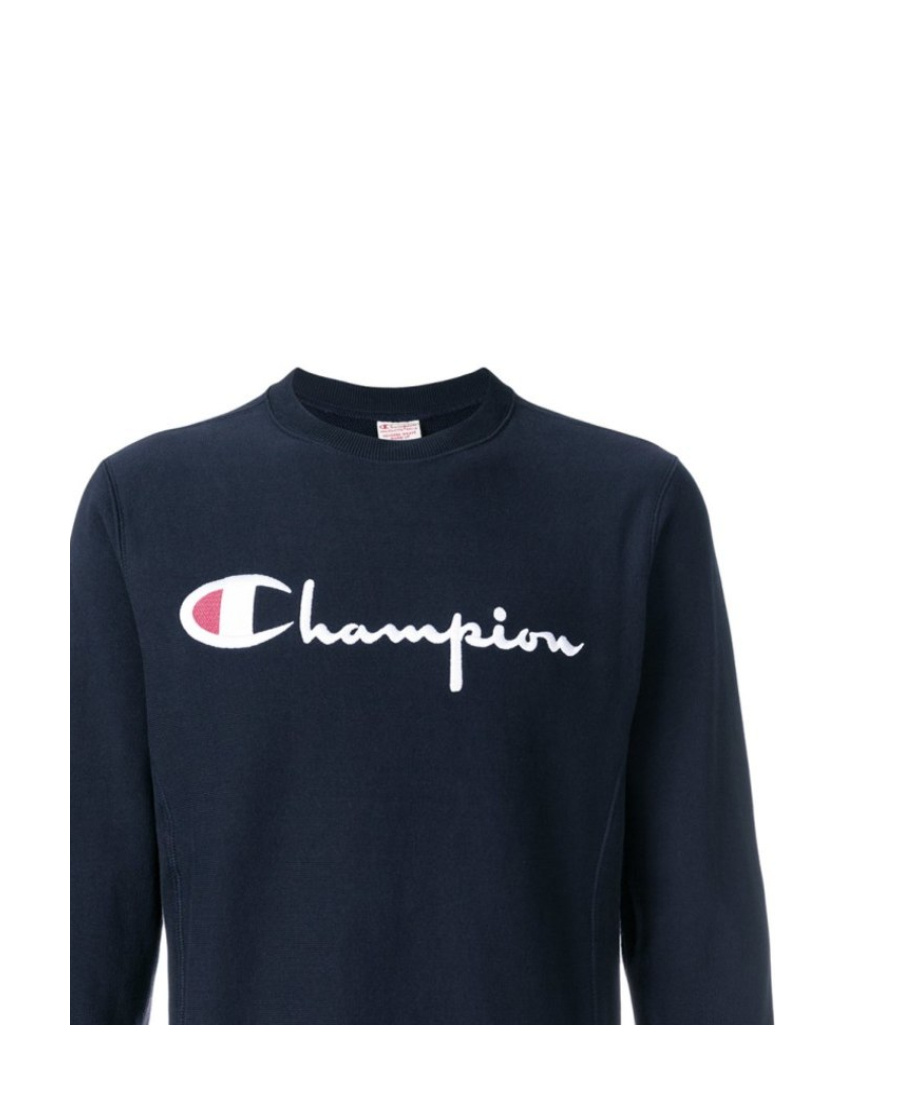 Champion Logo Print Pattern Sweatshirt In Black