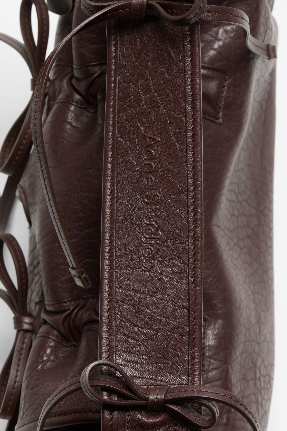 Acne Studios Multi-pocket Leather Shoulder Bag In Brown