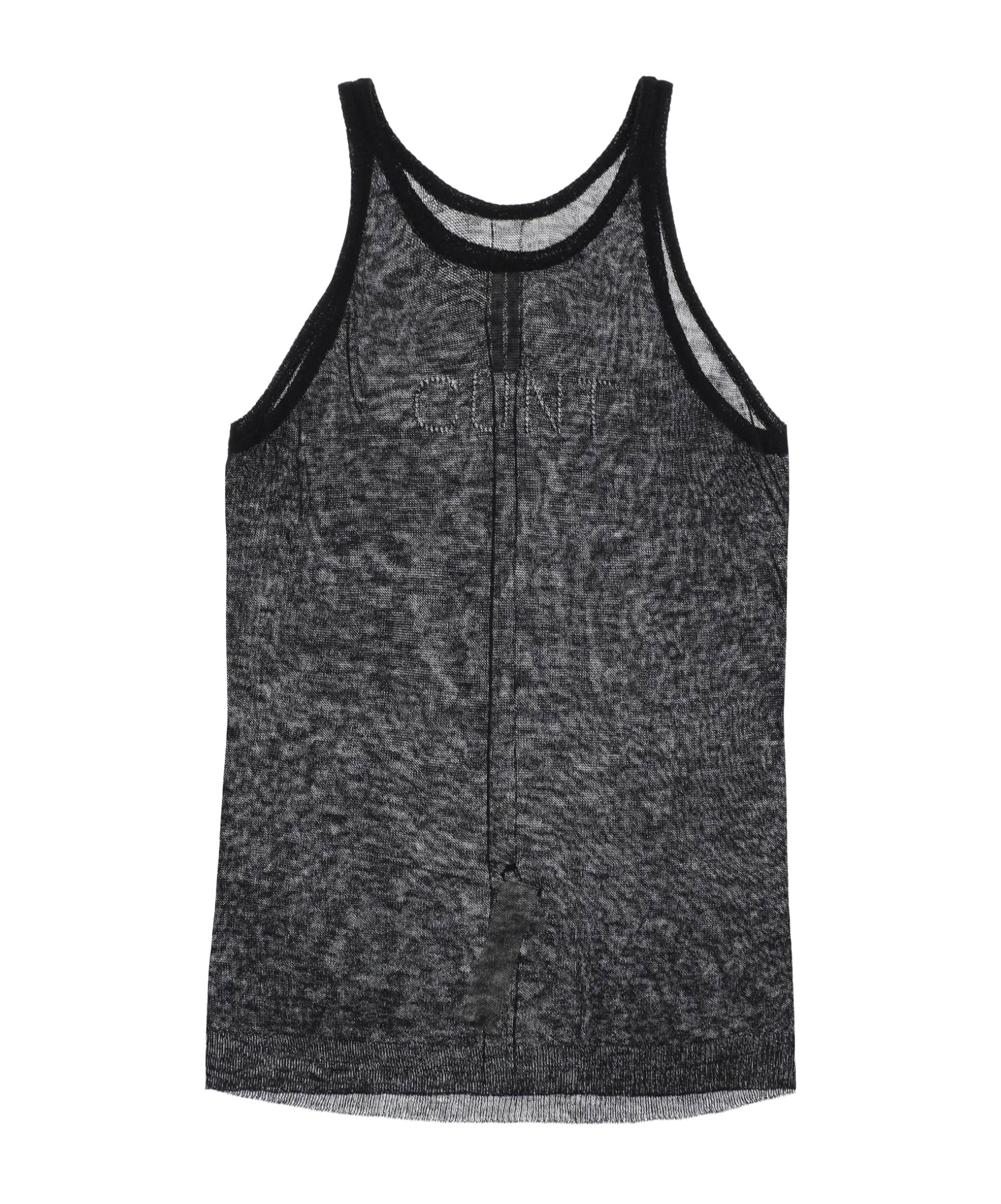 Rick Owens Canotta In Maglia Dettaglio Lettering Traforato In Black