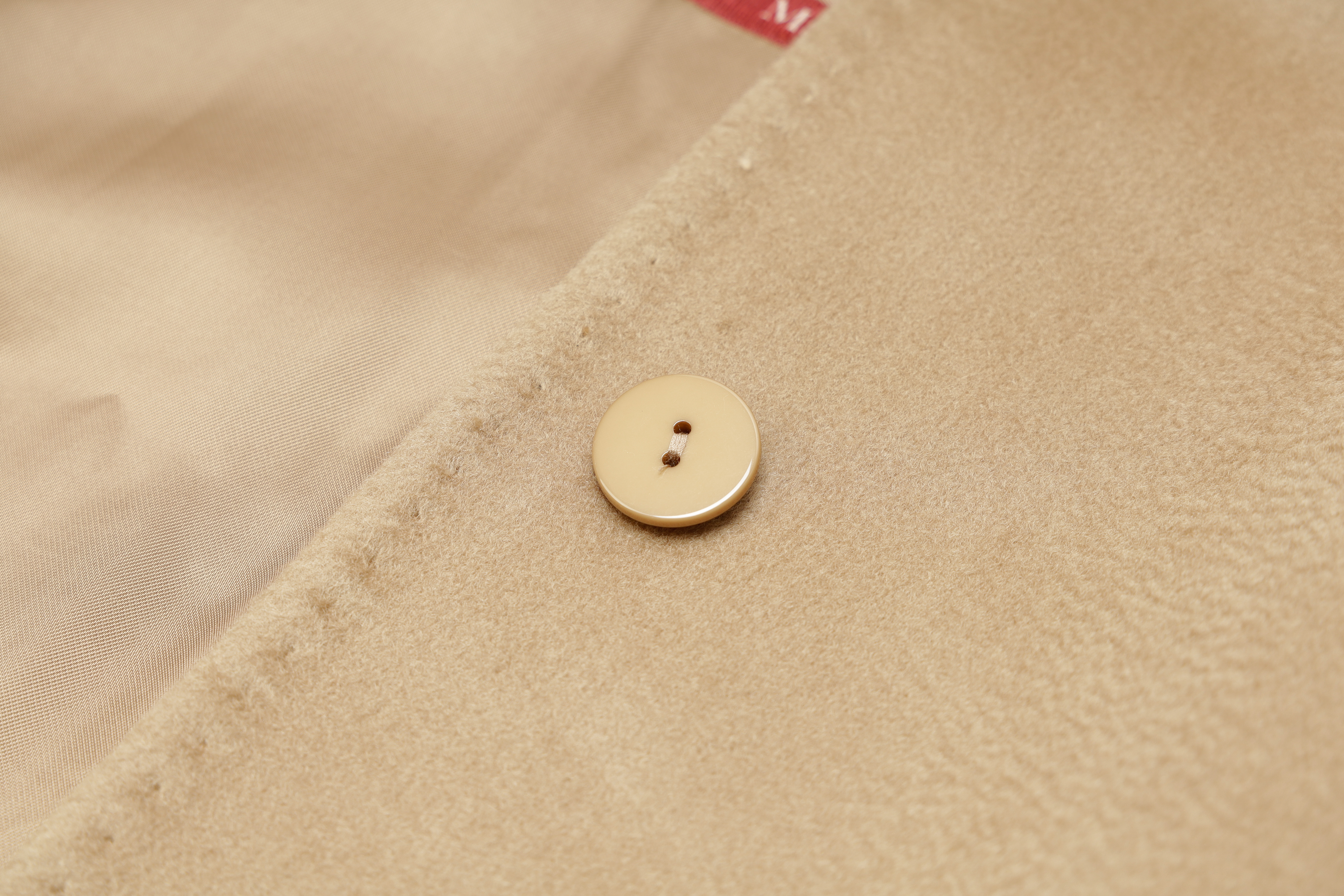 Max Mara Melina Logo Coat In Nude