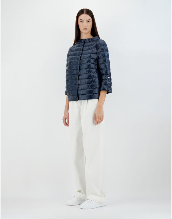 Herno Mock-neck Quilted Jacket In Black