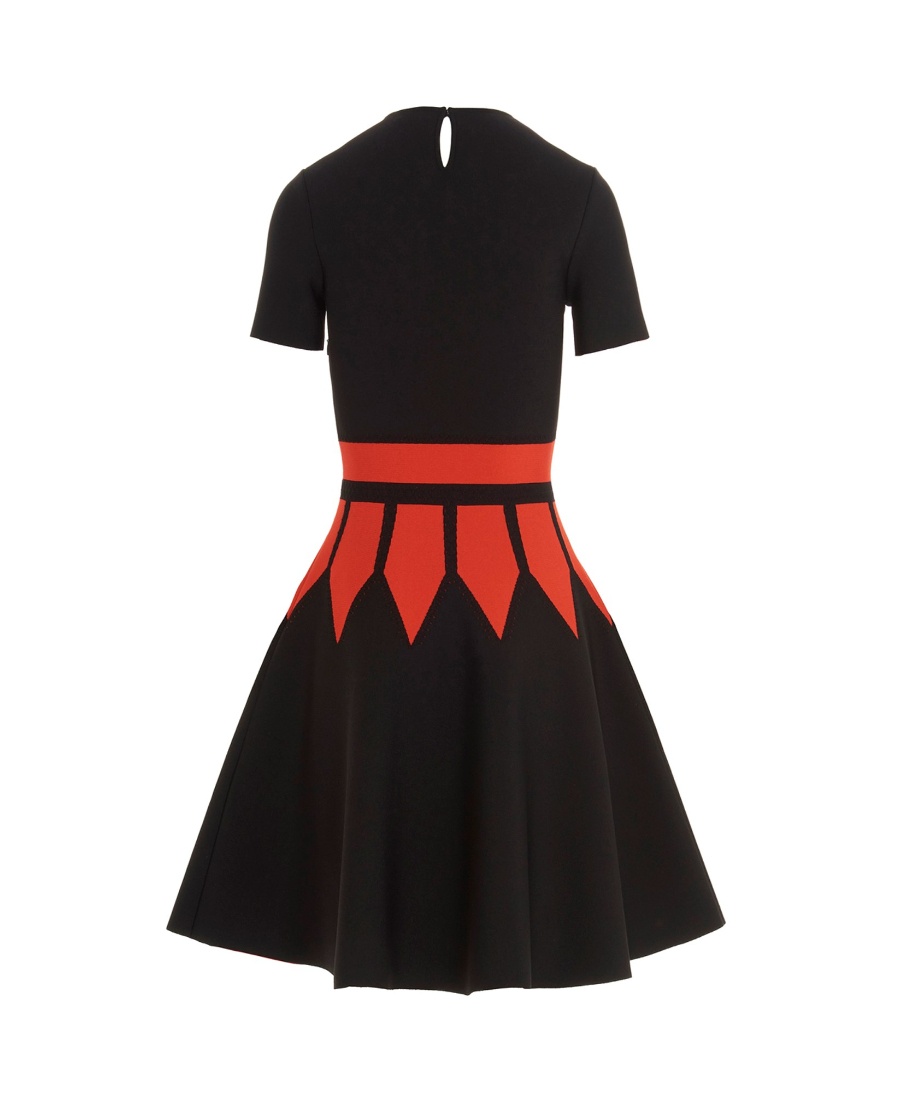Alexander Mcqueen A Coloured Umbrella Dress In Black