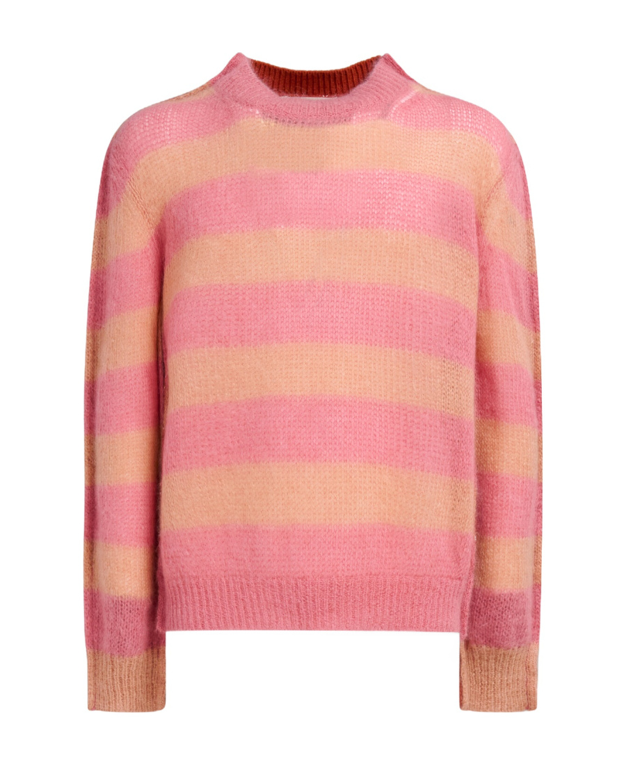 Marni Stripe-print Knit Jumper In Pink