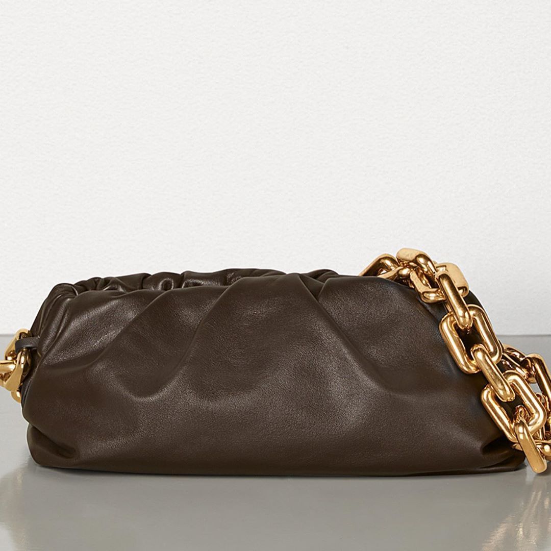 Bottega Veneta The Chain Pouch Shoulder Bag In Brown