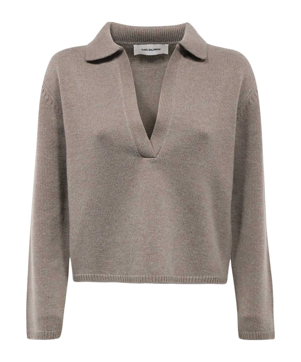 Yves Salomon Long-sleeved Sweater In Gray