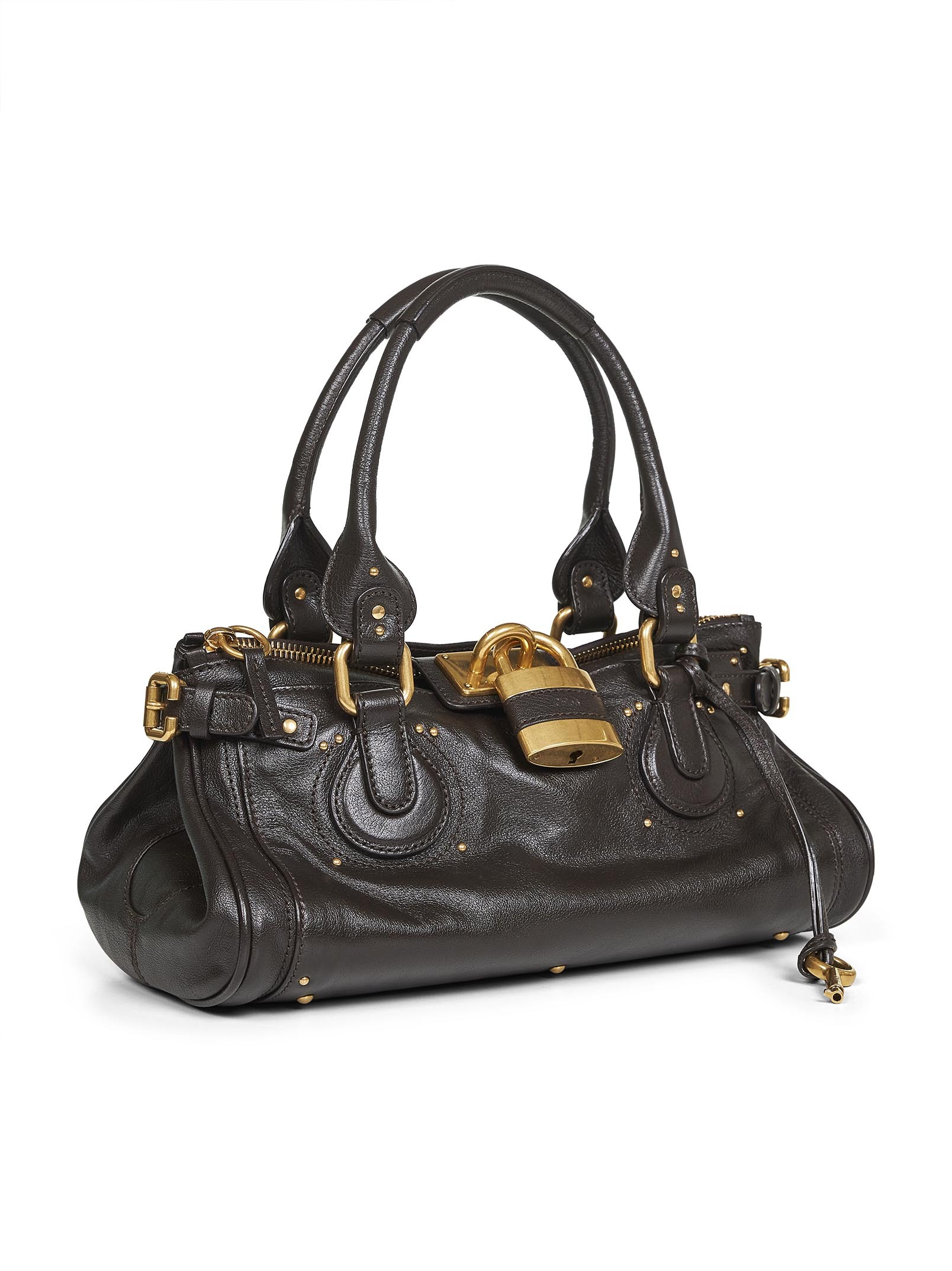 Chloé Women Kohl Brown Paddington Shoulder Bag In Black