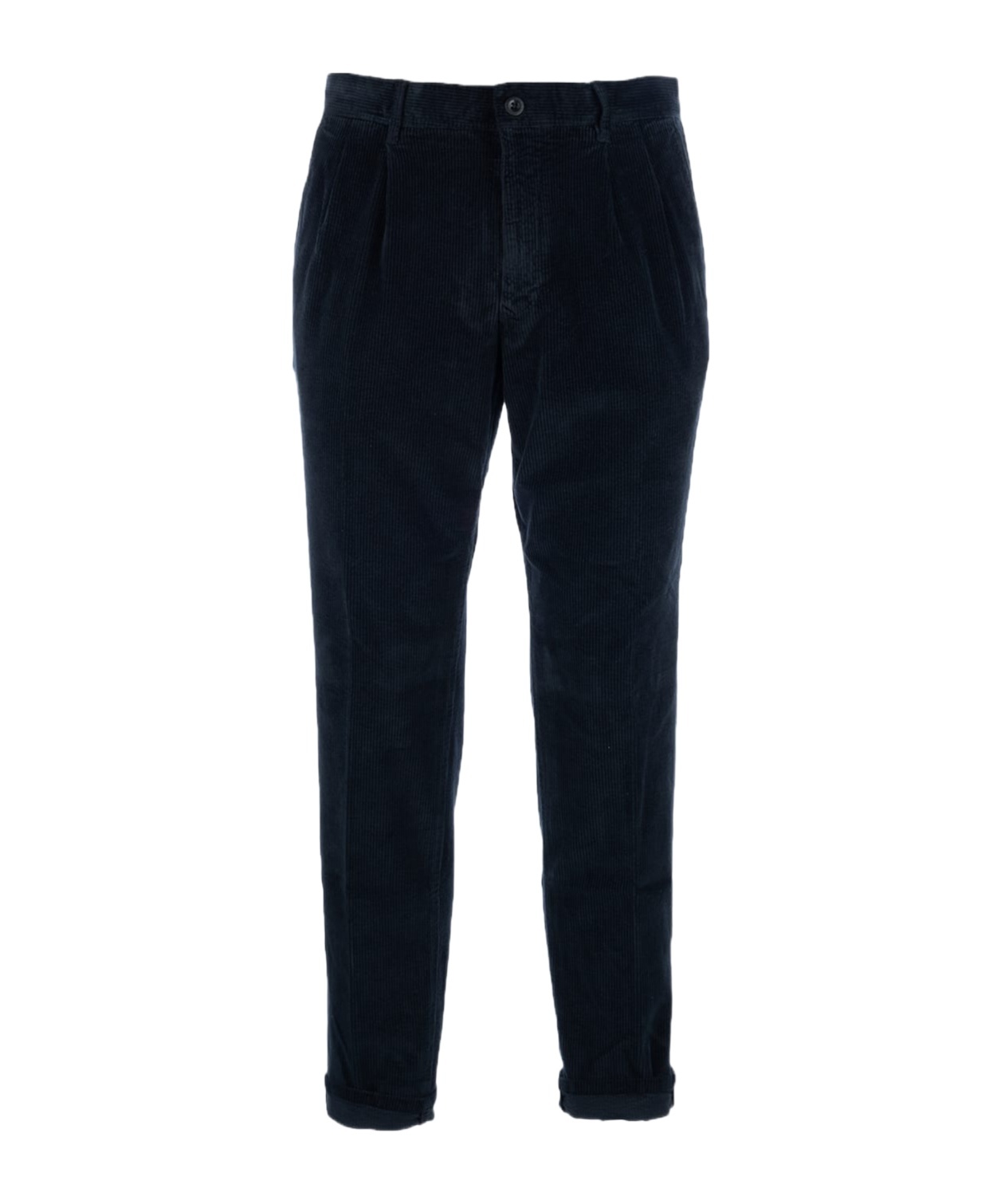 Incotex Luxe Velvet Trousers With Pockets And Loops