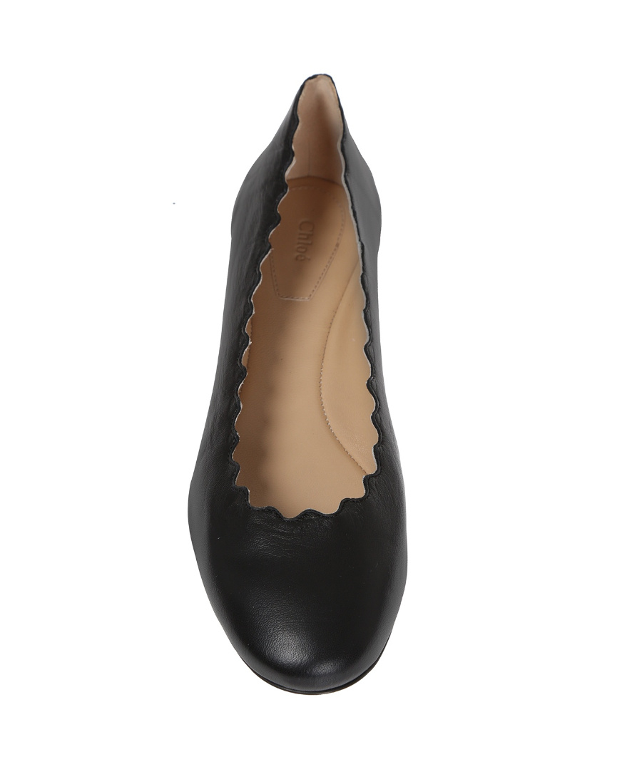 Shop Chloé Lauren Ballet Flat Shoes In Black