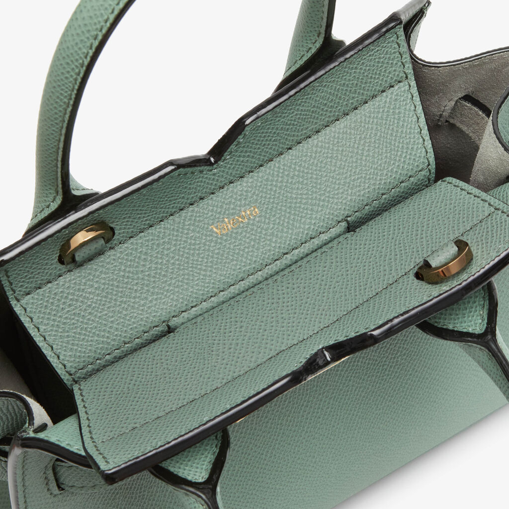 Valextra Double Handle Shoulder Bag In Gray